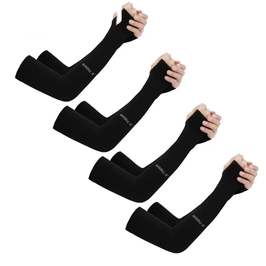 X - TIGER Cycling Arm Summer Ice Cloth Cycling Sleeves Sun Protection Unisex Breathable Running Volleyball Sleeves Outdoor - Checkouts UK